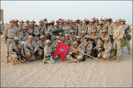 A group portrait of the 507th Maintenance Co.
