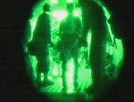 Nightvision camera view of POW Jessica Lynch's rescue (DOD photo)